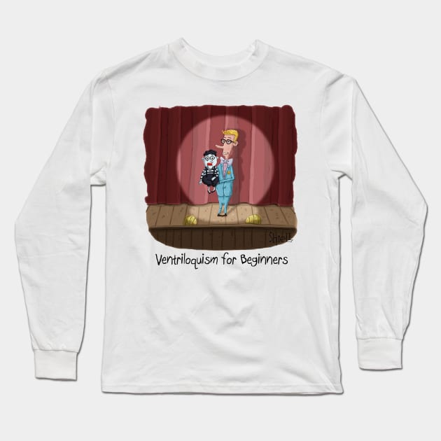 Ventriloquism for Beginners Long Sleeve T-Shirt by macccc8